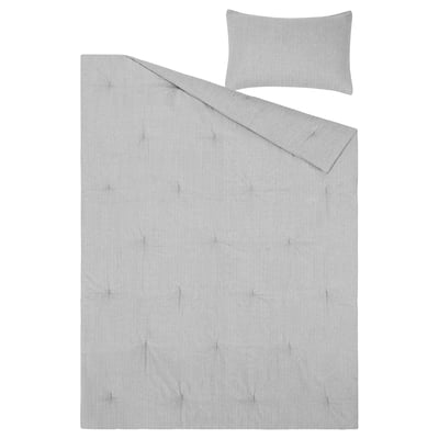 STRUTBRÄKEN Comforter set, gray, Twin/Twin X-long