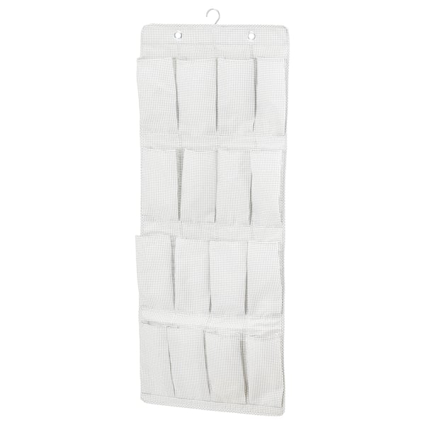 Stuk Hanging Shoe Organizer W 16 Pockets White Gray 20 1 8x55 1