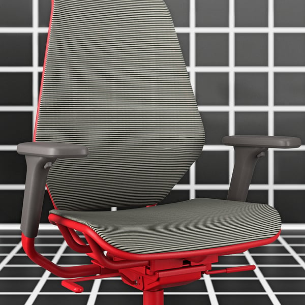 STYRSPEL gaming chair, gray/red - IKEA