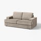 Modern beige sofa, SUNDBRON, with plush cushions and clean lines, perfect for relaxation.