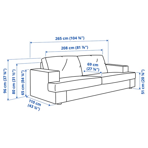 SUNDBRON Sofa, Johanneshov dark gray