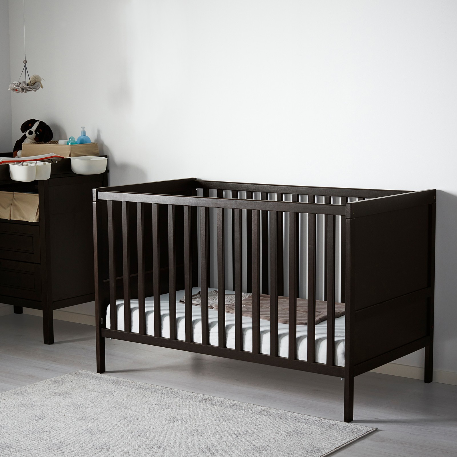 SUNDVIK Crib, blackbrown, 27 1/2x52" IKEA