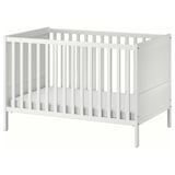 SUNDVIK Crib, white, 27 1/2x52 "