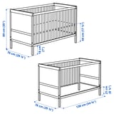 SUNDVIK Crib, white, 27 1/2x52 "