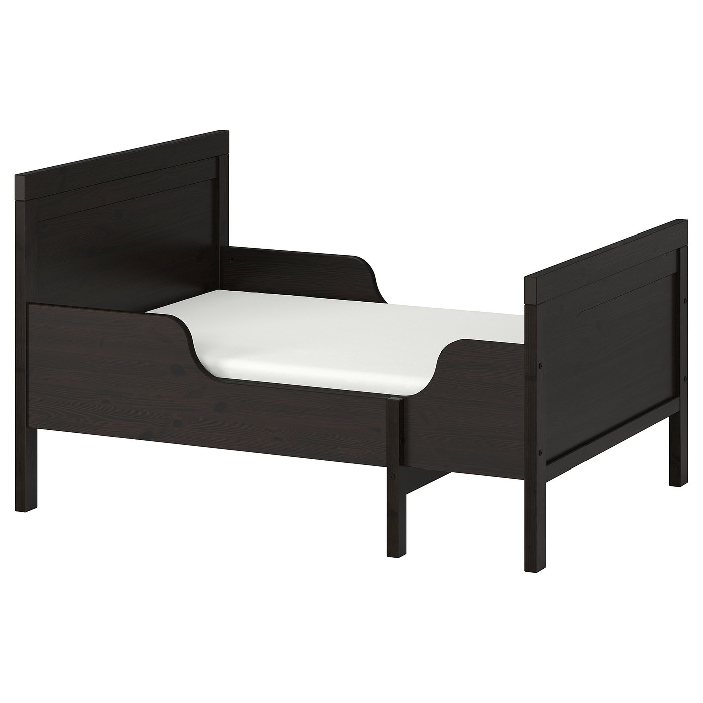 SUNDVIK Extendable bed frame, blackbrown IKEA