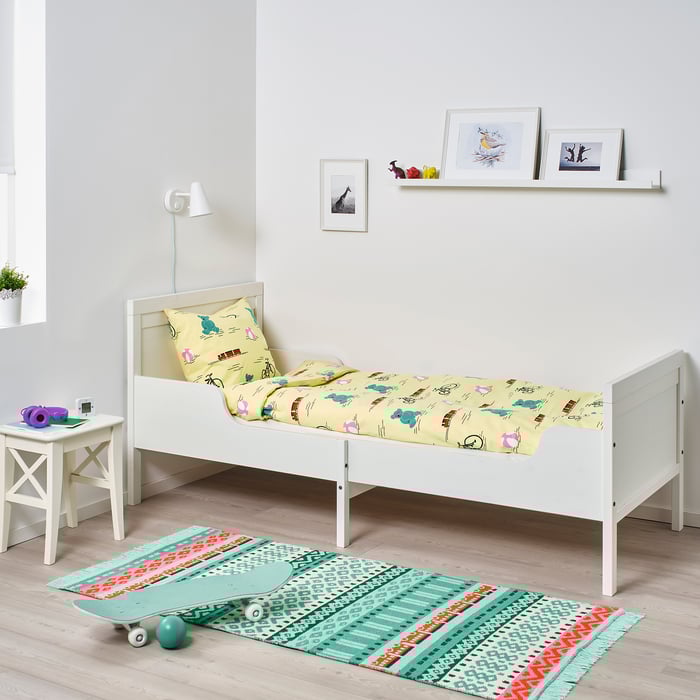 SUNDVIK Extendable bed frame, white IKEA