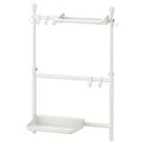 SUNNERSTA Kitchen organizer set, no drill/shlf/kit roll hldr/hook