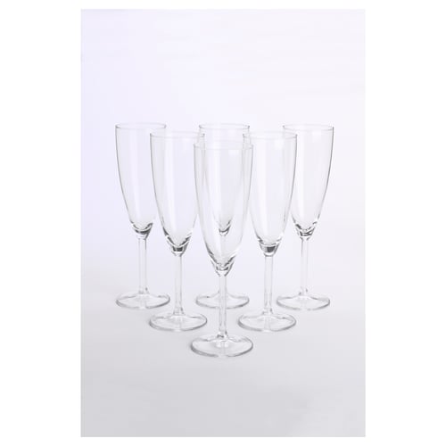 SVALKA Champagne flute, clear glass IKEA
