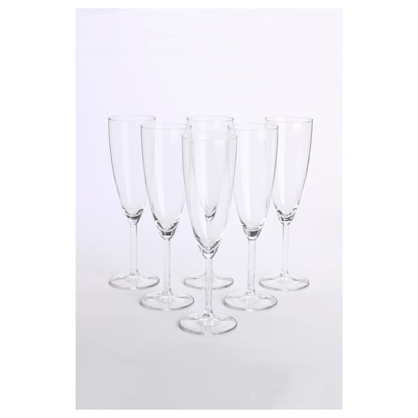 SVALKA Champagne flute clear glass IKEA