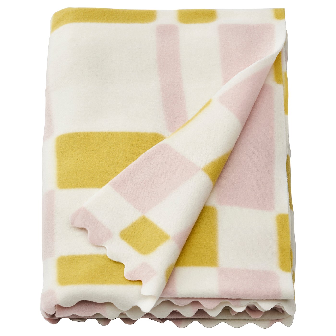 SVARTFIBBLA throw, pale pink/light yellow, 47x63" - IKEA