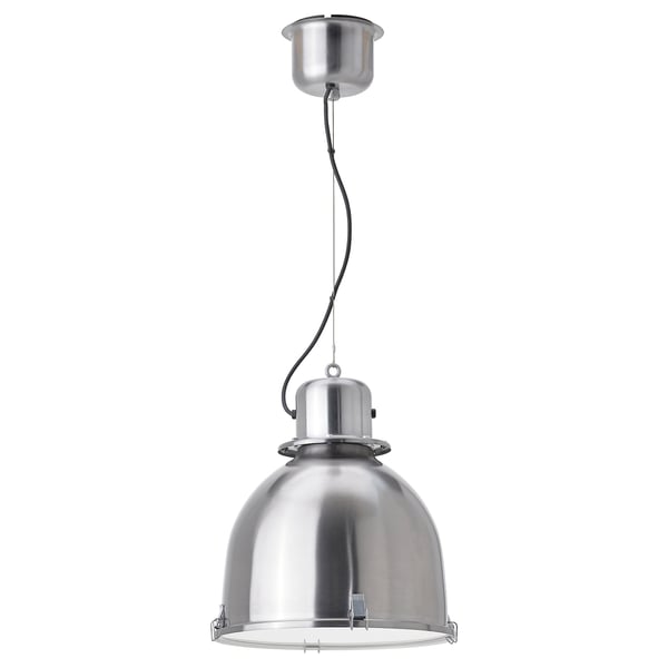 patrouille Giftig Lam SVARTNORA Pendant lamp, stainless steel effect, 15" - IKEA