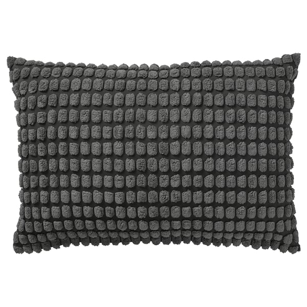 SVARTPOPPEL Cushion cover, anthracite, 16x23 "