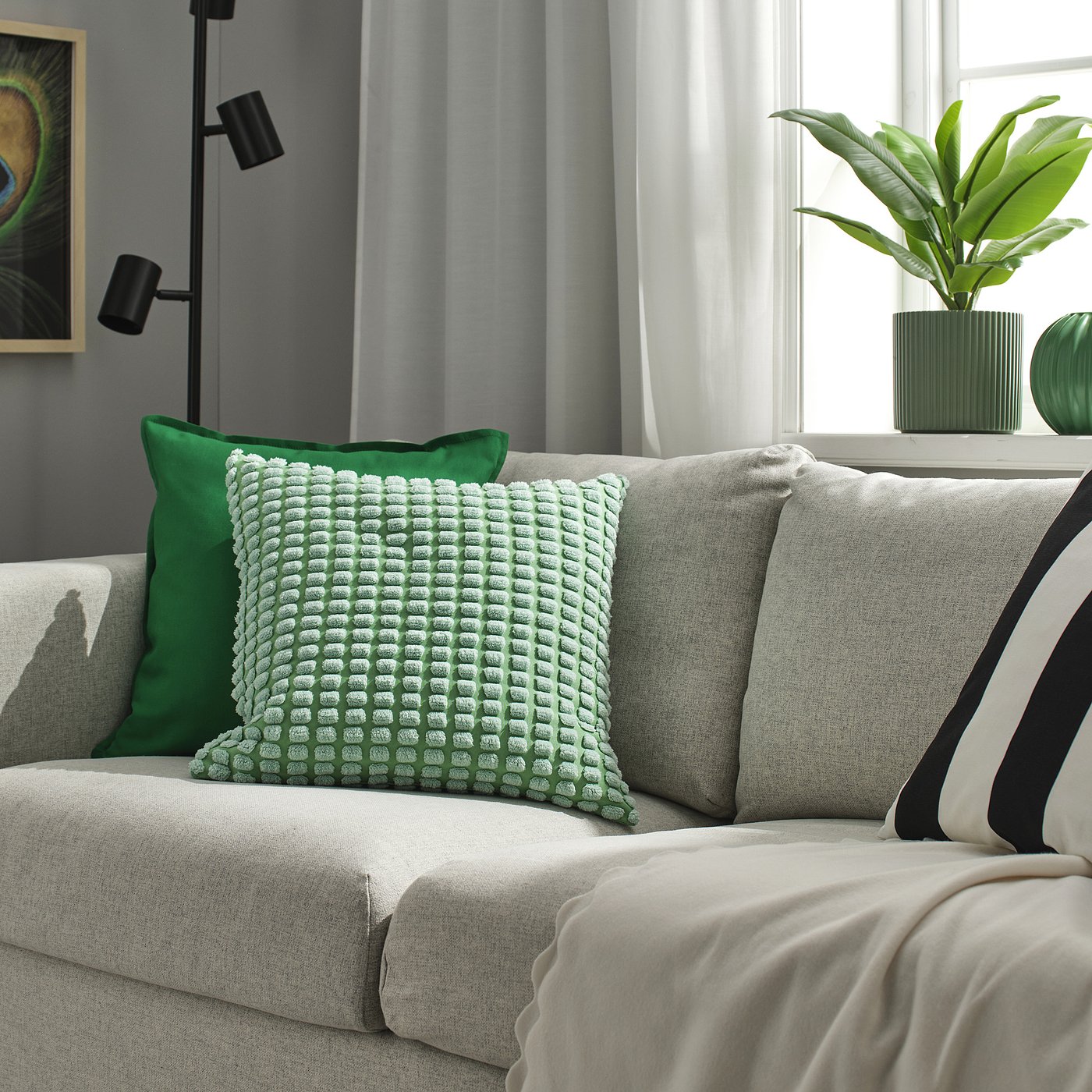 ikea green pillow