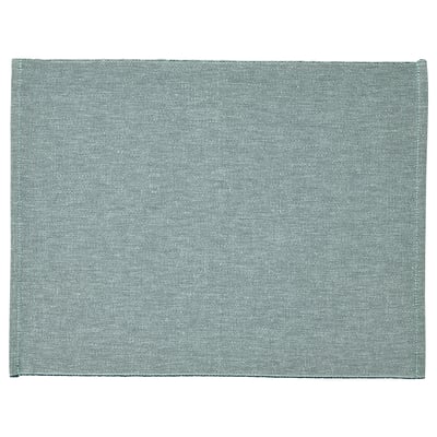 SVARTSENAP Place mat, green-blue, 14x18 "