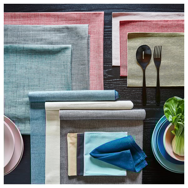 SVARTSENAP Placemat, natural, 14x18 "