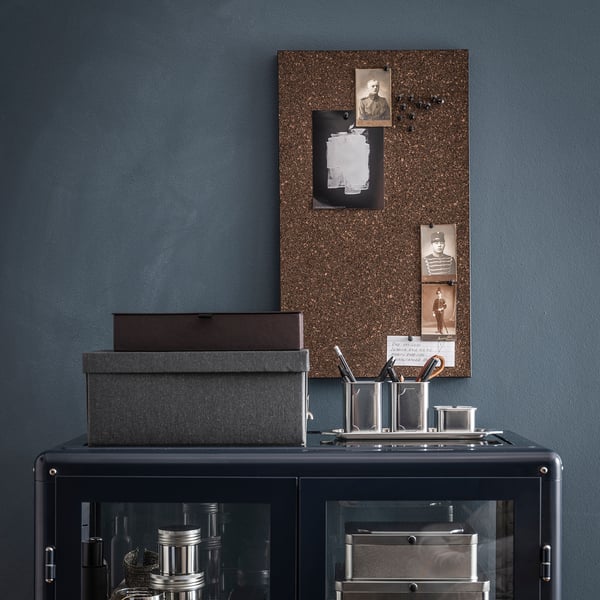 Svensas Memo Board With Pins Cork Dark Brown Ikea