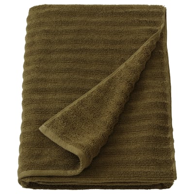SVENSKFIBBLA Bath sheet, yellow/green, 39x59 "