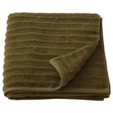 SVENSKFIBBLA Bath towel, yellow/green, 28x55 "