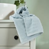 SVENSKFIBBLA Hand towel, light blue, 16x28 "