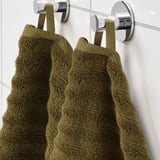SVENSKFIBBLA Hand towel, yellow/green, 16x28 "