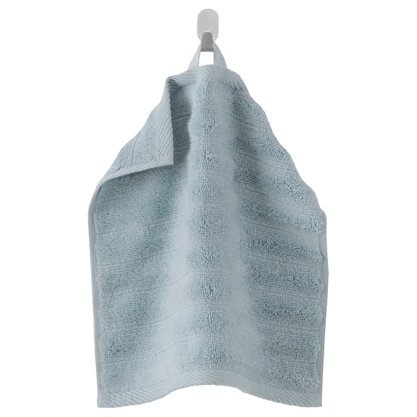 SVENSKFIBBLA Washcloth, light blue, 12x12 "