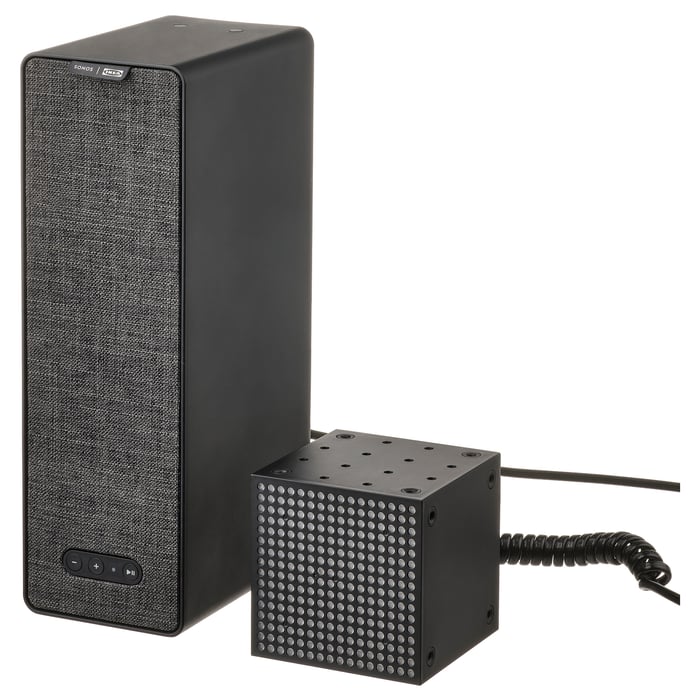 SYMFONISK bookshelf Sonos speaker w LED light, black/gen 2 IKEA