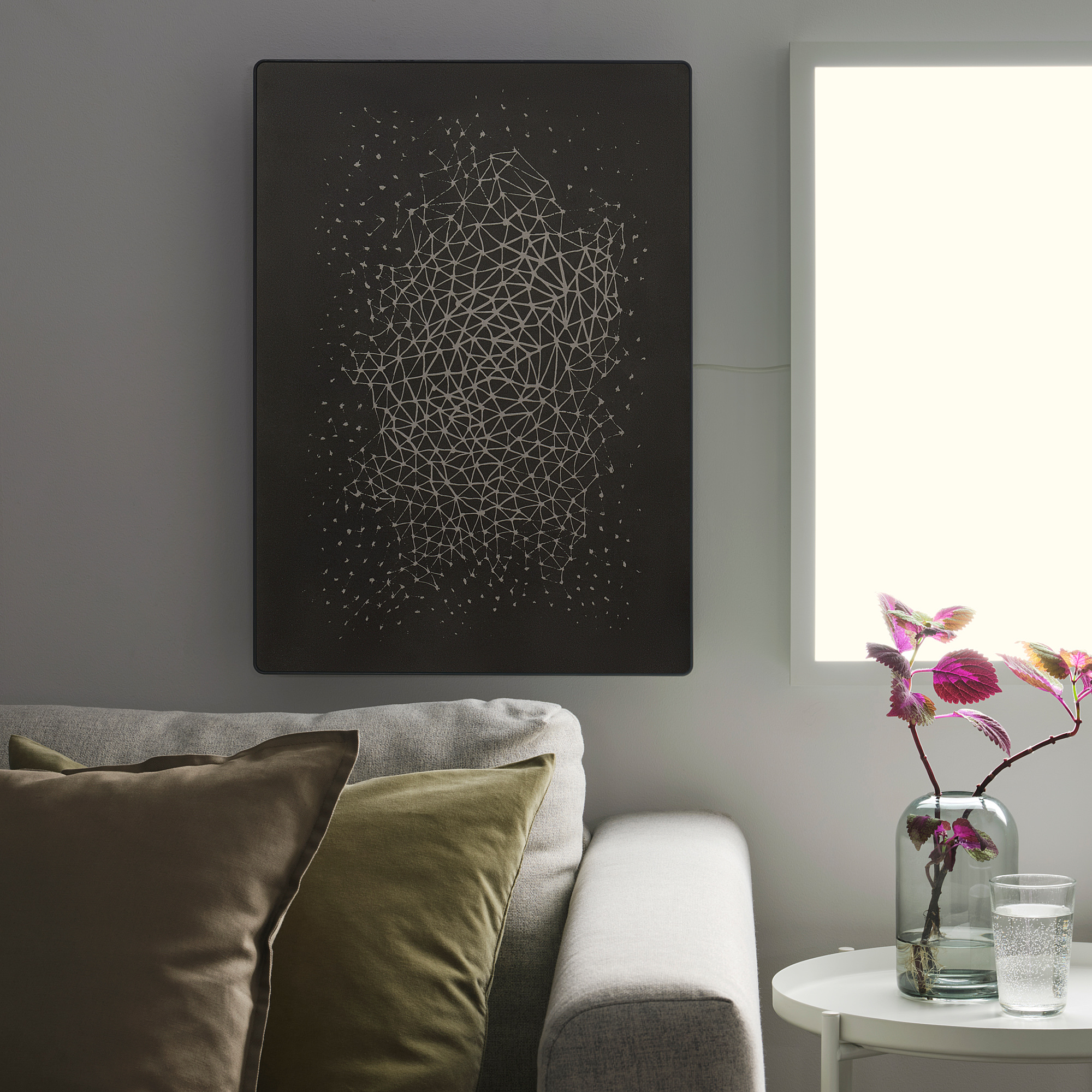 SYMFONISK Picture frame with WiFi speaker, black IKEA