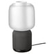 SYMFONISK Sonos speaker lamp, glass shade, black/white