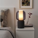 SYMFONISK Sonos speaker lamp, glass shade, black