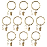 SYRLIG curtain ring with clip and hook, brass color, 11/2 - IKEA