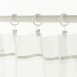 SYRLIG Curtain ring with clip and hook, white, 1 "