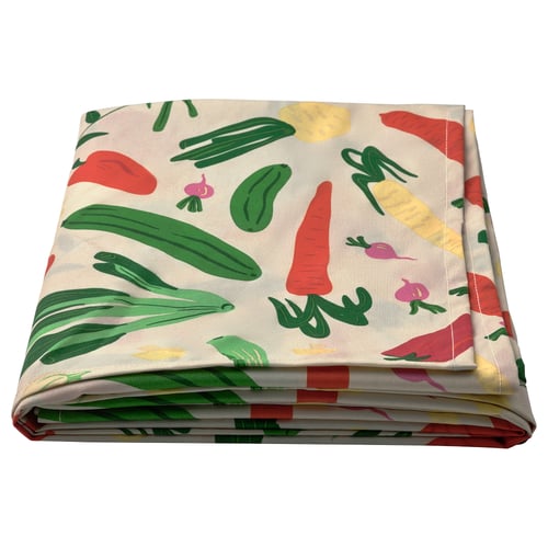 TABBERAS tablecloth, wipeable patterned/multicolor, 57x94" IKEA