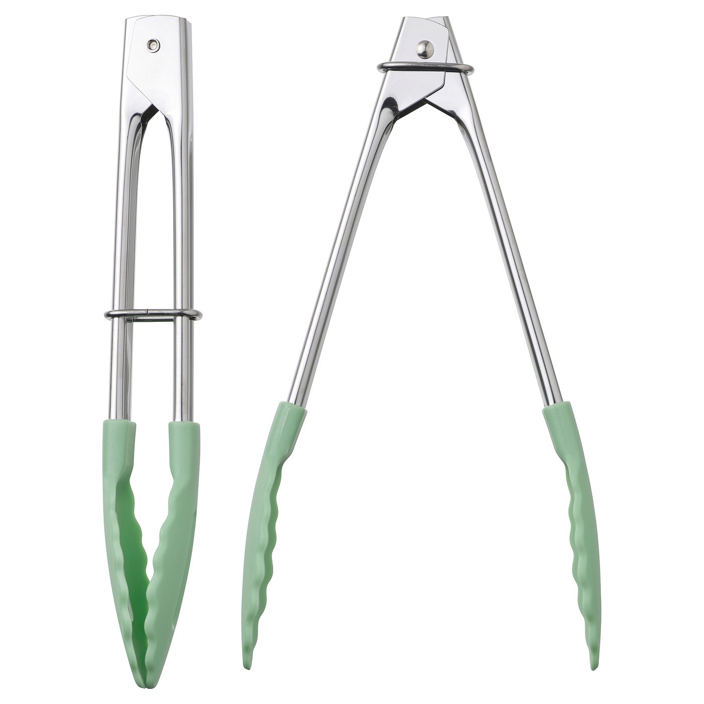 TABBERAS Tongs, stainless steel/green IKEA