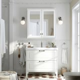 TÄNNFORSEN Bathroom vanity with drawers, white, 36x21x25 1/8 "