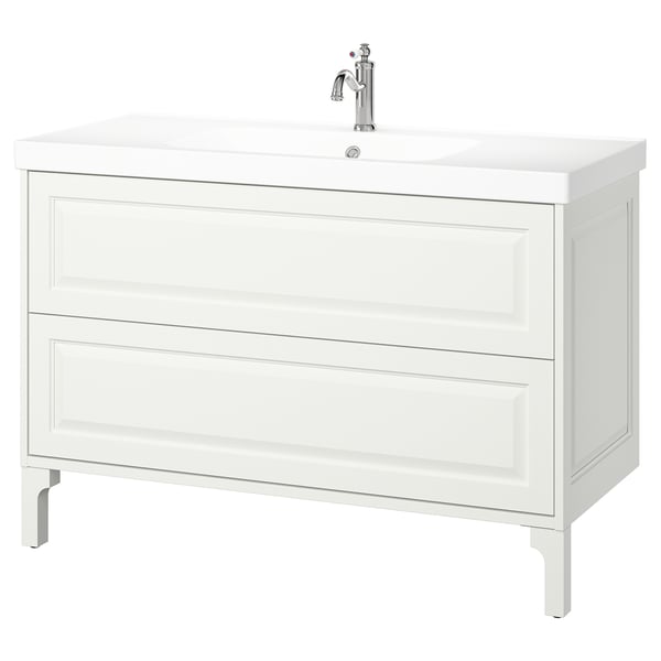 TÄNNFORSEN / ORRSJÖN Bathroom vanity with sink & faucet, white, 49x21 3/4x34 5/8 "