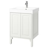 TÄNNFORSEN / ORRSJÖN Bathroom vanity with sink & faucet, white, 25x21 3/4x34 5/8 "