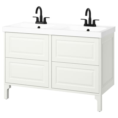 TÄNNFORSEN / ORRSJÖN Bathroom vanity with sink & faucet, white, 49x21 3/4x34 5/8 "