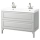 Option: TÄNNFORSEN / ORRSJÖN Bathroom vanity with sink & faucets, light gray, 49x21 3/4x34 5/8 "