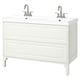 TÄNNFORSEN / ORRSJÖN Bathroom vanity with sink & faucets, white, 49x21 3/4x34 5/8 "
