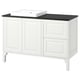 TÄNNFORSEN / ORRSJÖN Wash-stand/wash-basin, white/black marble effect, 49x21 1/2x35 3/8 "