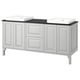 TÄNNFORSEN / ORRSJÖN Wash-stand/wash-basins, light gray/black marble effect, 67x21 1/2x35 3/8 "