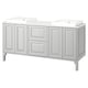 TÄNNFORSEN / ORRSJÖN Wash-stand/wash-basins, light gray/white marble effect, 67x21 1/2x35 3/8 "