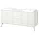 TÄNNFORSEN / ORRSJÖN Wash-stand/wash-basins, white/white marble effect, 67x21 1/2x35 3/8 "