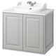 TÄNNFORSEN / RUTSJÖN Bathroom vanity with sink & faucet, light gray/white marble effect, 31x21 1/2x30 1/8 "