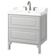 Option: TÄNNFORSEN / RUTSJÖN Bathroom vanity with sink & faucet, light gray, 31 3/8x21 7/8x36 3/4 "