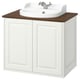 Option: TÄNNFORSEN / RUTSJÖN Bathroom vanity with sink & faucet, white/brown walnut effect, 31x21 1/2x30 1/8 "
