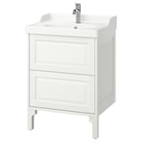 TÄNNFORSEN / RUTSJÖN Bathroom vanity with sink & faucet, white, 25 1/4x21 7/8x36 3/4 "