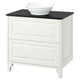 TÄNNFORSEN / VÄSTERSJÖN Bathroom vanity w/ drawers and sink, white/black marble effect, 31x21 1/2x35 7/8 "