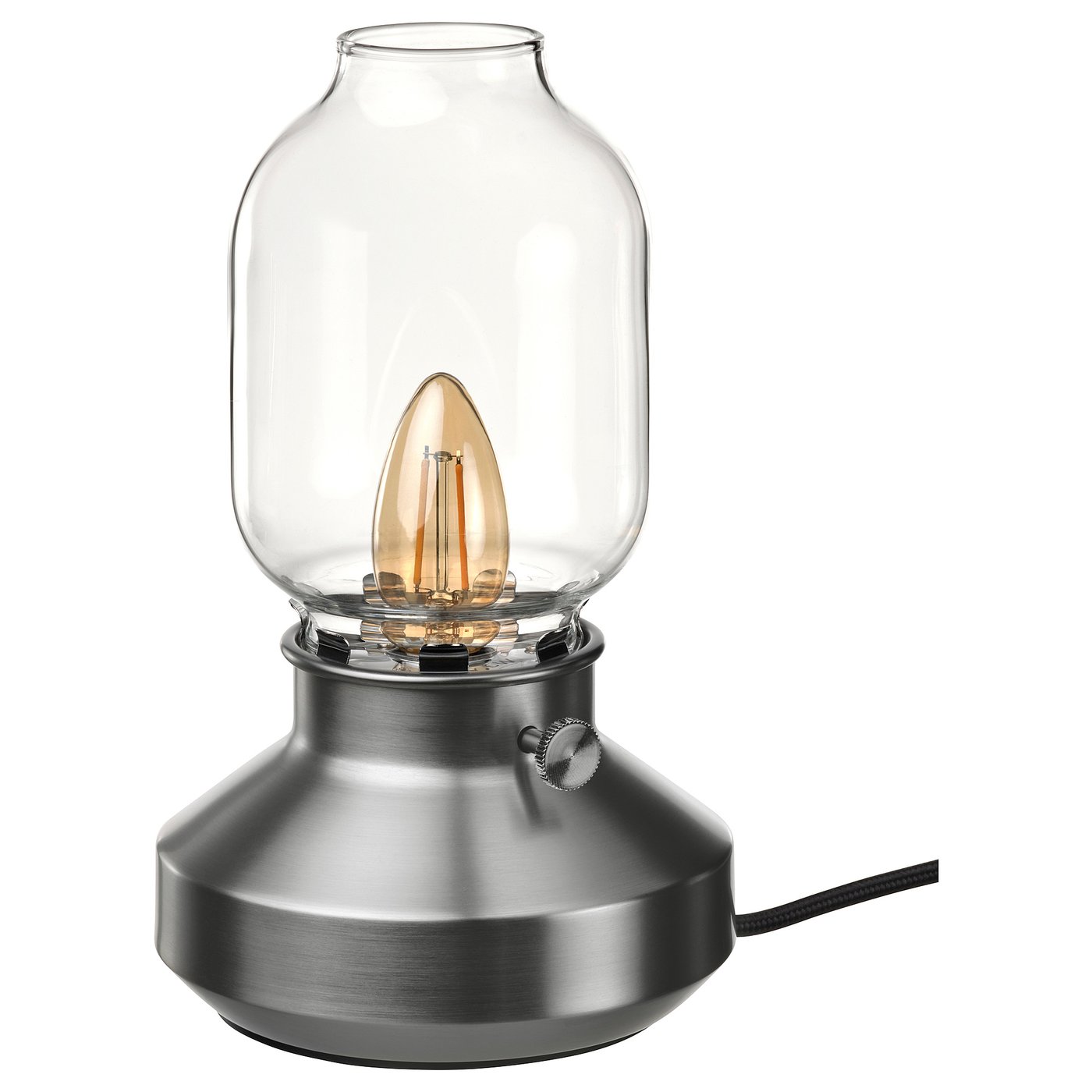 TÄRNABY Table lamp - dimmable stainless finish 10 "