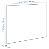 TÄRNHULT Custom-made wall panel, light gray/white marble effect/glass composite, 1 1/8 "